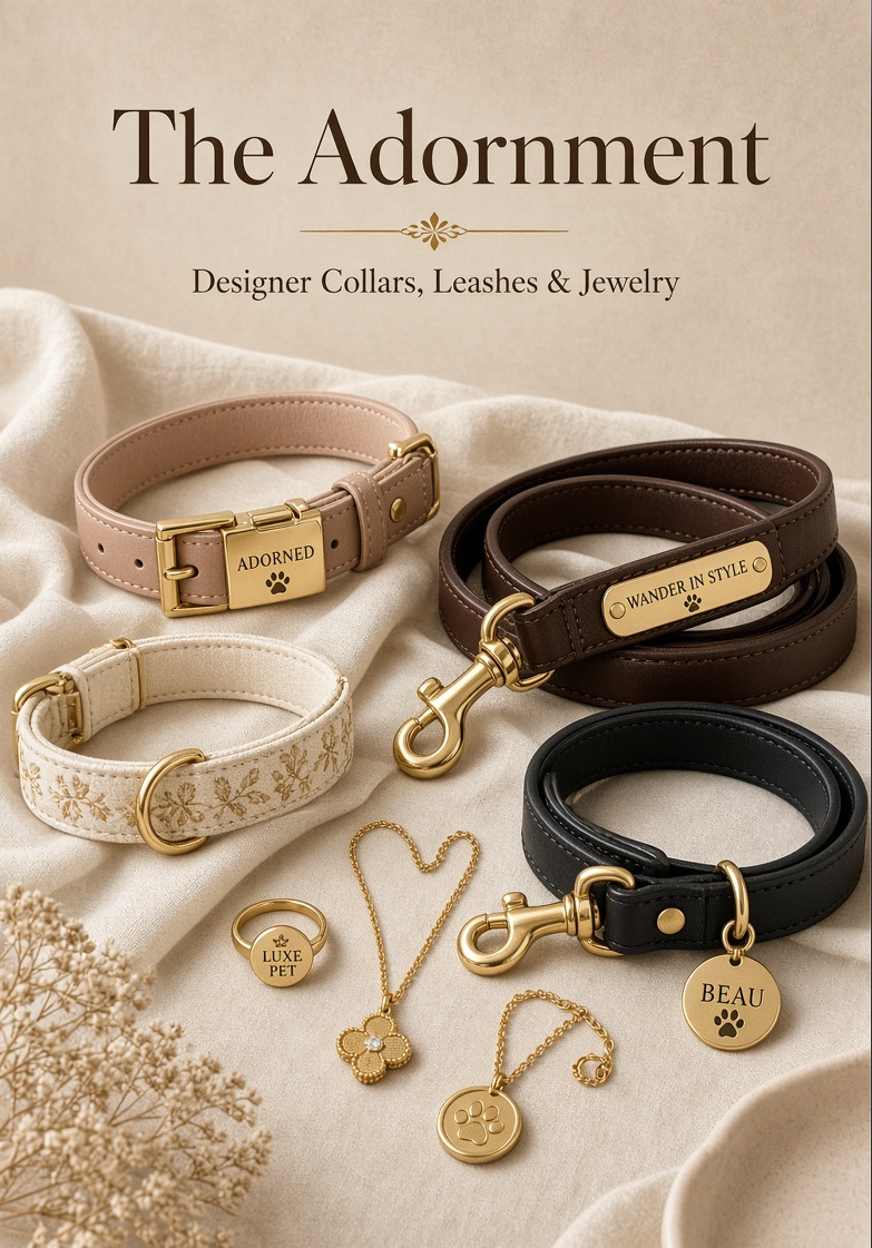 Collars, leads, harnesses and carriers