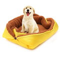 NNEAGS Yellow Dual-purpose Cushion Nest Cat Dog Bed Warm Plush Kennel Mat Pet Home Travel Essentials-0