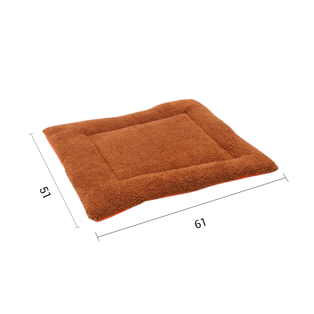 NNEAGS Yellow Dual-purpose Cushion Nest Cat Dog Bed Warm Plush Kennel Mat Pet Home Travel Essentials-3