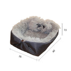 Dual-Purpose Pet Car Cushion & Nest — Black