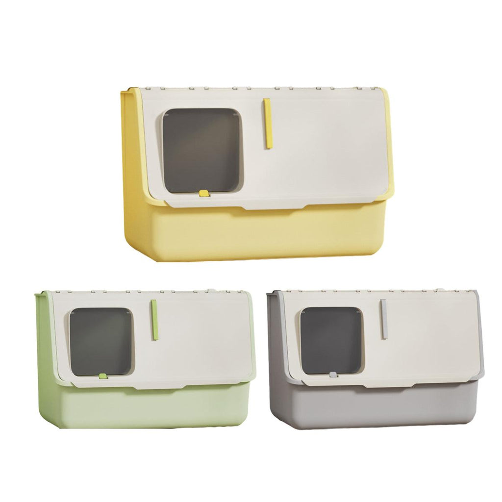 Large Fully Enclosed Cat Litter Box with Lid Odor Control Litter Pan for Cats-1