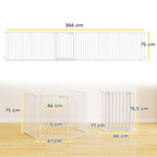 Compact 6-Panel Pet Fence with Door