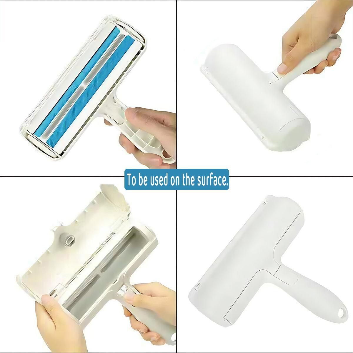 Pet Hair Remover Brush Dog Cat Fur Cleaning Roller Reusable Self Cleaning Tool-2