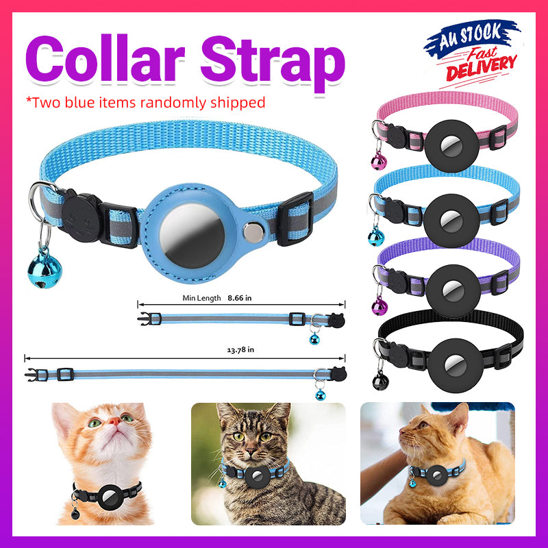 Reflective Cat Collar with AirTag Holder