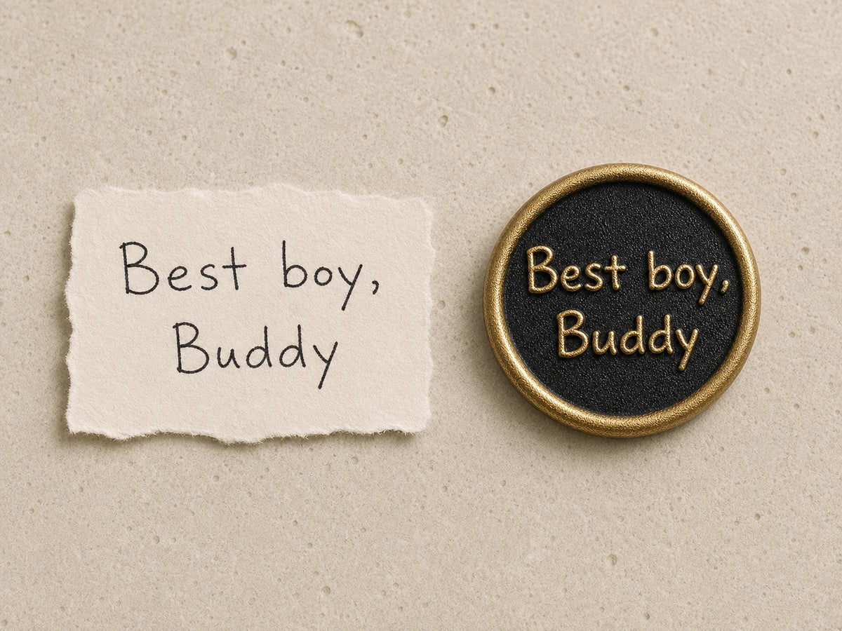 Dog Paw Print Keepsake – Antique Brass Disc