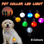 LED Pet Collar Light Clip On Tag for Night Visibility on Dog or Cat Leash