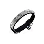 Suede Adjustable Pet Collar with Rhinestone for Cat Puppy 5 Colours Quick Release
