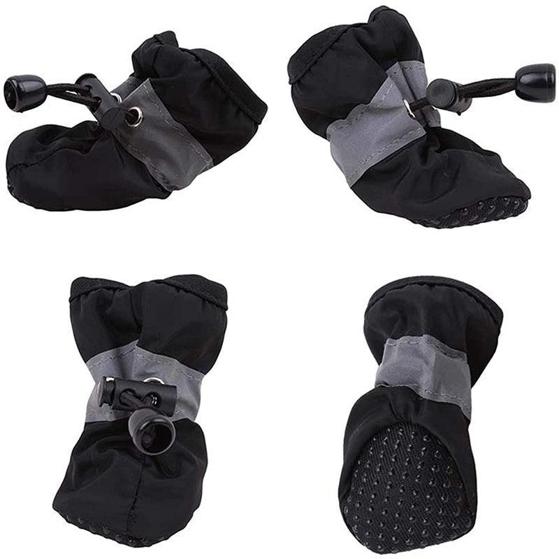Set Anti Slip Waterproof Protective Dog Shoes Rain Boots Pet Socks Booties 4Pcs