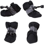 Set Anti Slip Waterproof Protective Dog Shoes Rain Boots Pet Socks Booties 4Pcs