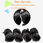 Set Anti Slip Waterproof Protective Dog Shoes Rain Boots Pet Socks Booties 4Pcs