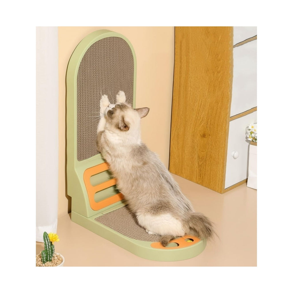 Vertical Cat Scratching Board with Built-In Ball Toy