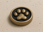 Cat Paw Print Keepsake – Antique Brass Disc