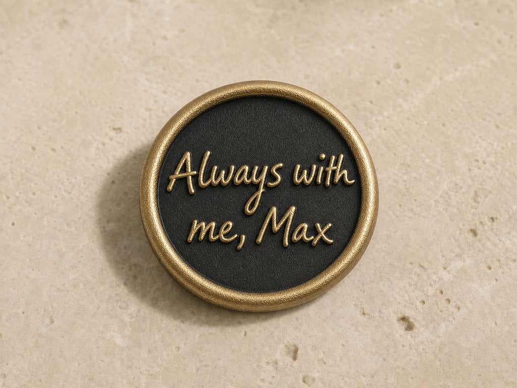 Dog or Cat Nose Print Keepsake – Antique Brass Disc
