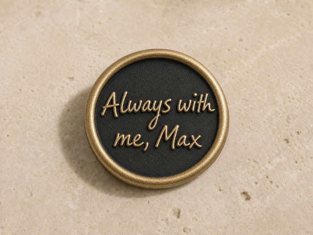 Dog or Cat Nose Print Keepsake – Antique Brass Disc