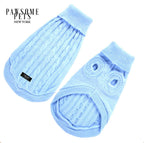 Dog And Cat Cable Knit Sweater – Light Blue