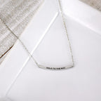 Hold to the Rod Dainty Silver Bar Necklace-1