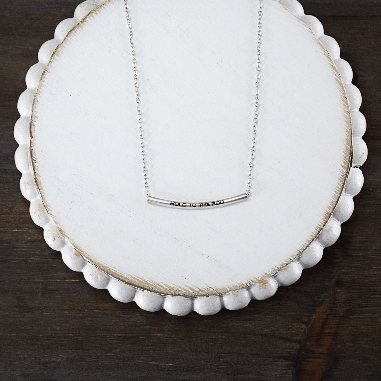 Hold to the Rod Dainty Silver Bar Necklace-2