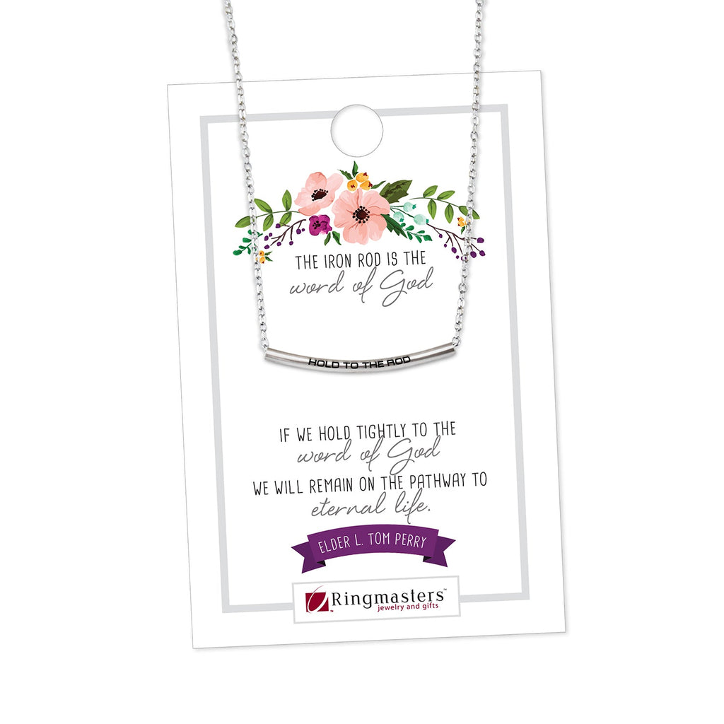 Hold to the Rod Dainty Silver Bar Necklace-4