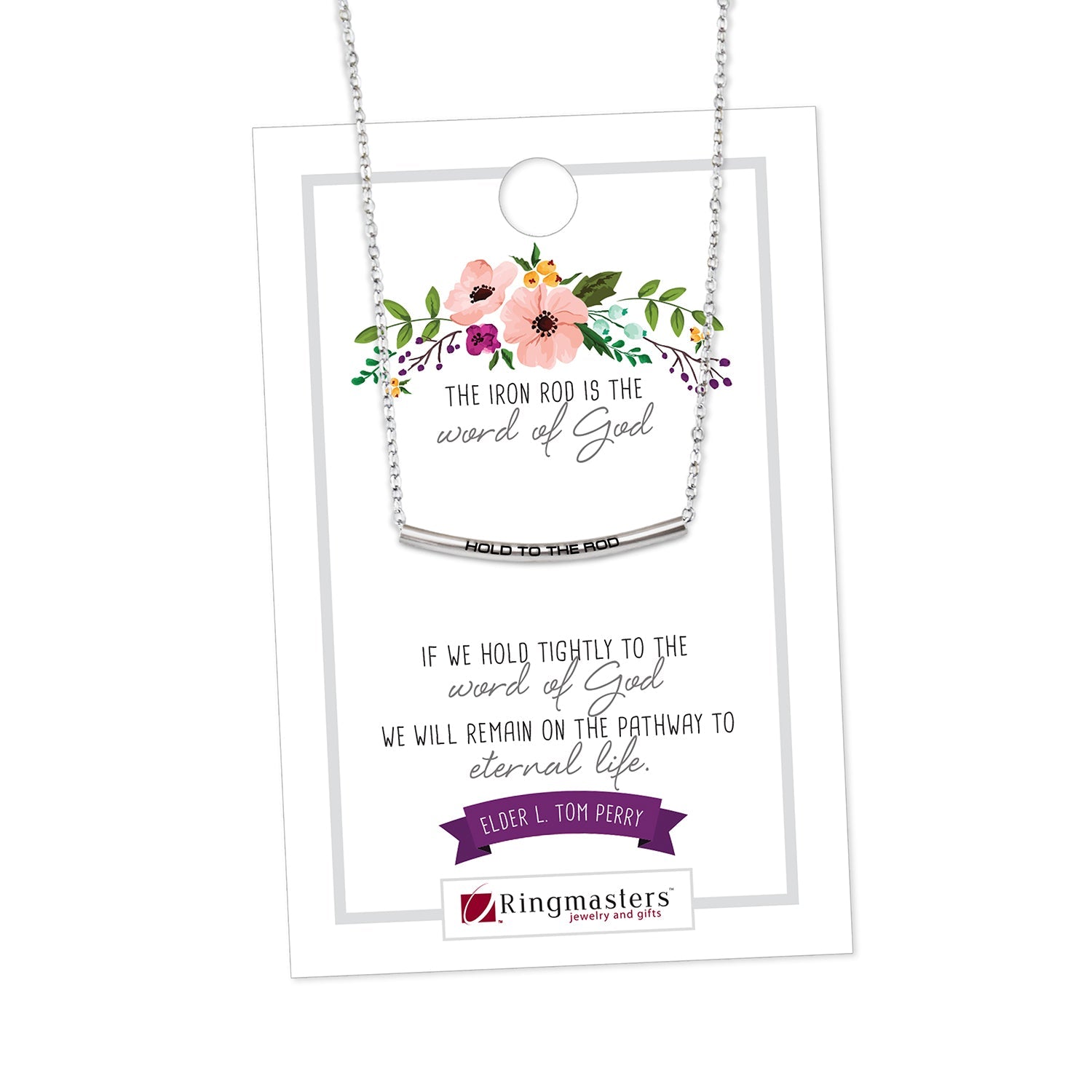 Hold to the Rod Dainty Silver Bar Necklace-4