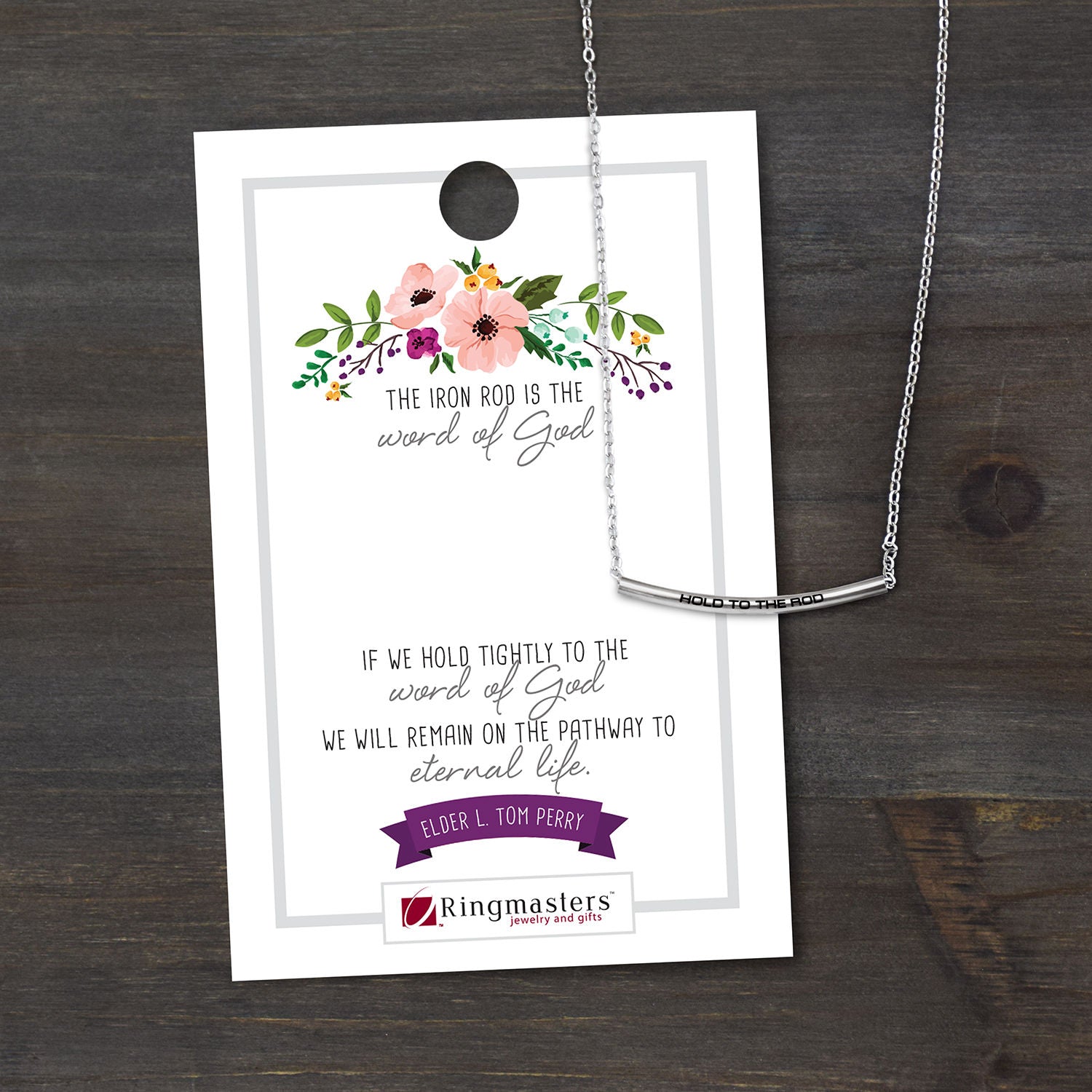 Hold to the Rod Dainty Silver Bar Necklace-0