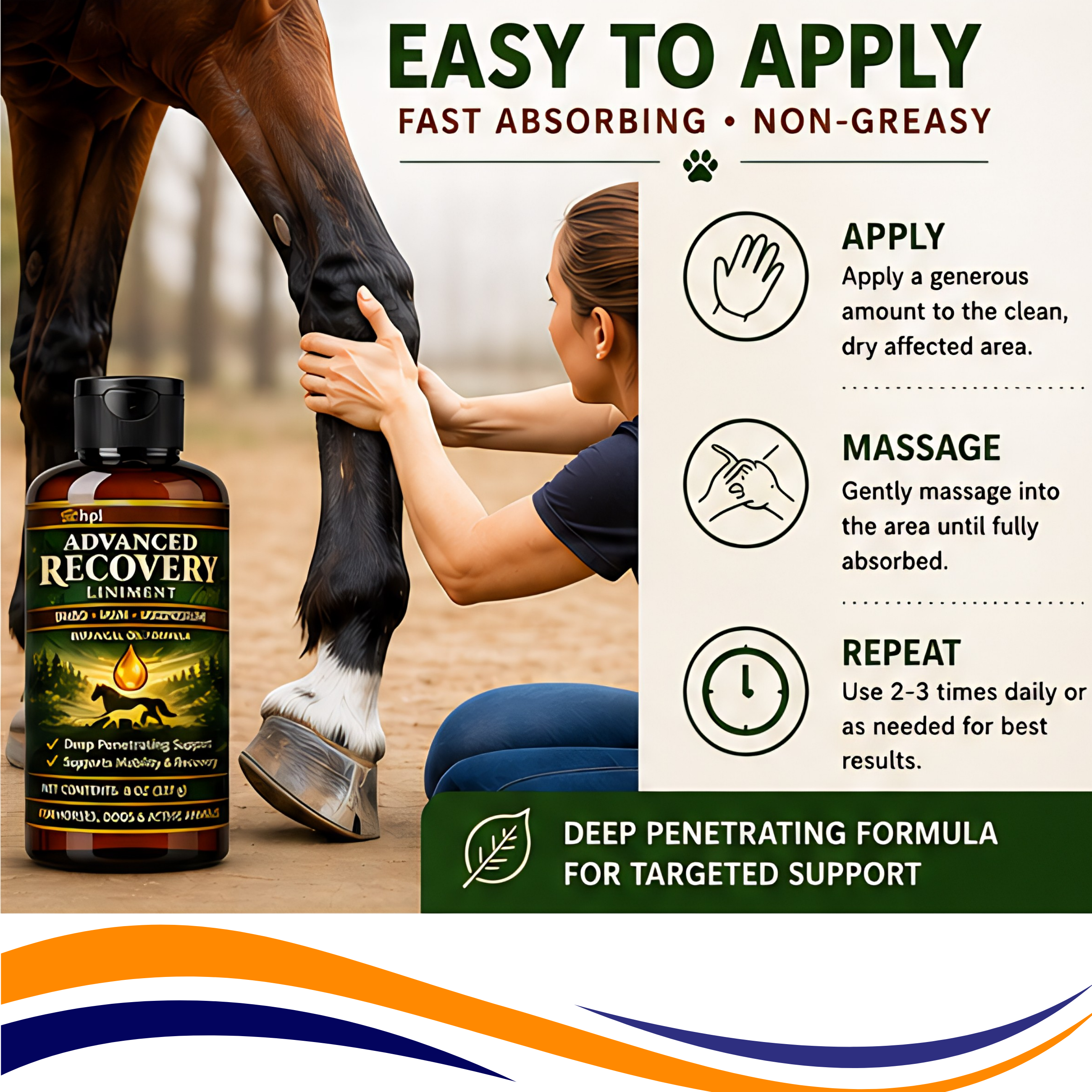 Advanced Recovery Liniment for Horses, Dogs & Active Animals | Veterinary Liniment Gel | DMSO, MSM, Magnesium & Castor Oil Liniment for Joint & Muscle Pain-2
