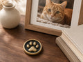 Cat Paw Print Keepsake – Antique Brass Disc