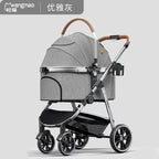 Hunde-Reisebuggy DeLuxe, Größe M – Aluminium
