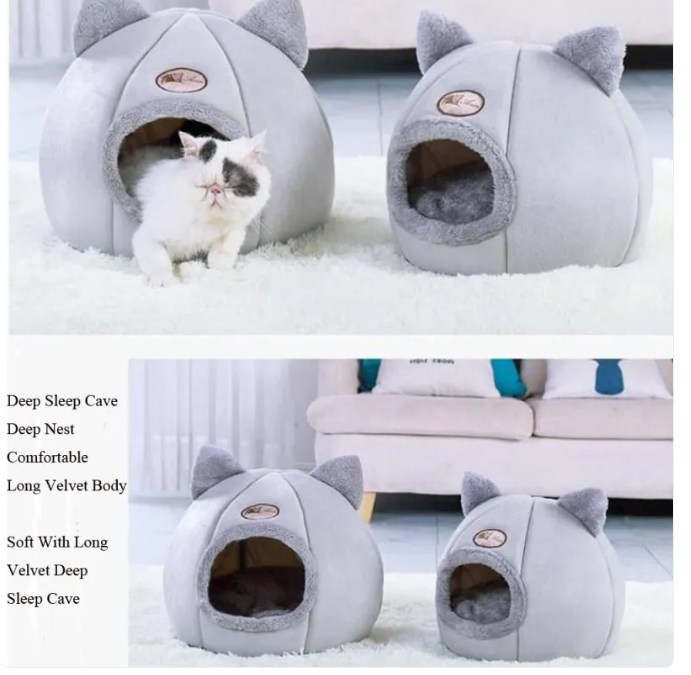 CozyNest Großes Winter-Katzensofa-Bett