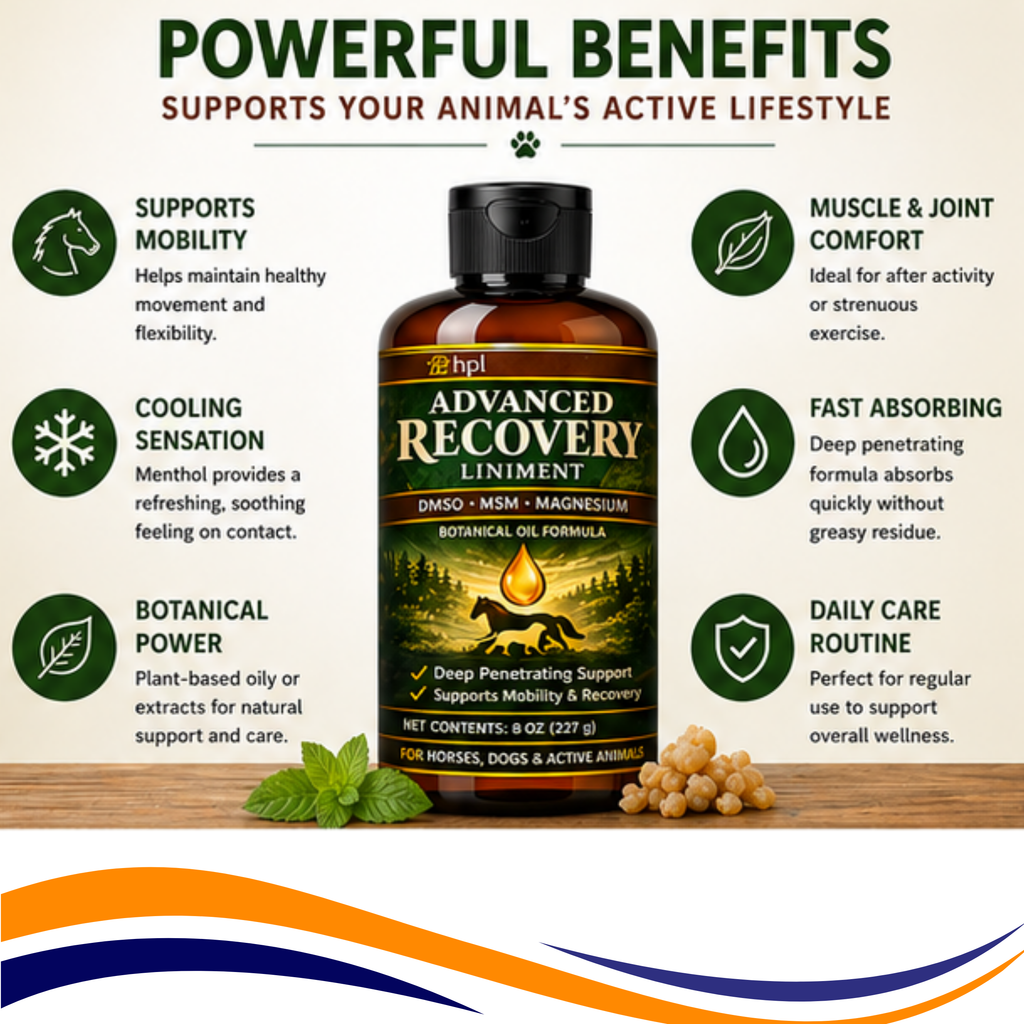 Advanced Recovery Liniment for Horses, Dogs & Active Animals | Veterinary Liniment Gel | DMSO, MSM, Magnesium & Castor Oil Liniment for Joint & Muscle Pain-3