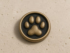 Cat Paw Print Keepsake – Antique Brass Disc