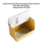 Large Fully Enclosed Cat Litter Box with Lid Odor Control Litter Pan for Cats-4