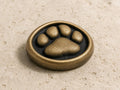 Dog Paw Print Keepsake – Antique Brass Disc