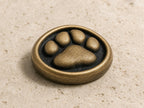 Dog Paw Print Keepsake – Antique Brass Disc