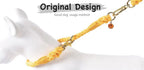 Cotton Rope Collar With Lightweight Gold Chain – Sunset — view 3