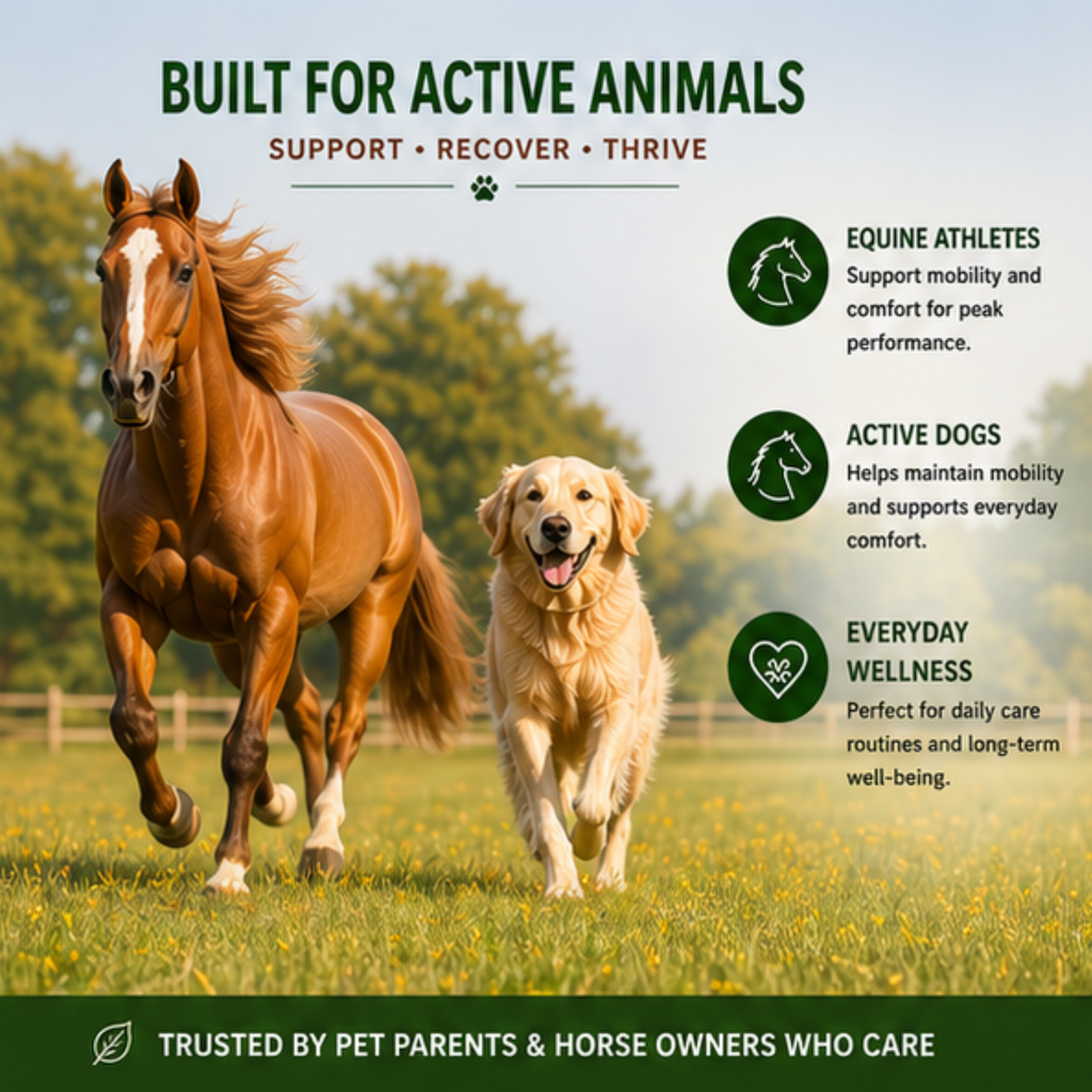 Advanced Recovery Liniment for Horses, Dogs & Active Animals | Veterinary Liniment Gel | DMSO, MSM, Magnesium & Castor Oil Liniment for Joint & Muscle Pain-4