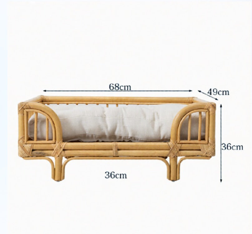 Eco Rattan Square Dog Lounger