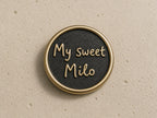 Cat Paw Print Keepsake – Antique Brass Disc