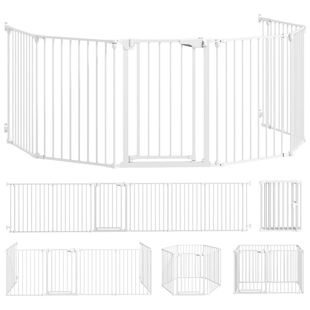 Compact 6-Panel Pet Fence with Door