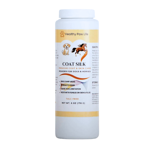 COAT SILK - Canine and Equine Dry Powder | Alleviate Odors and Itchiness | Relieves Rain Rot and Sweet Itch | Holistic Remedy and Soothing Formula-0