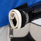 NNEVL Foldable Dog Playpen with Carrying Bag Blue 145x145x61 cm
