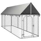 Outdoor Dog Run Kennel with Roof — 400 × 100 × 150 cm