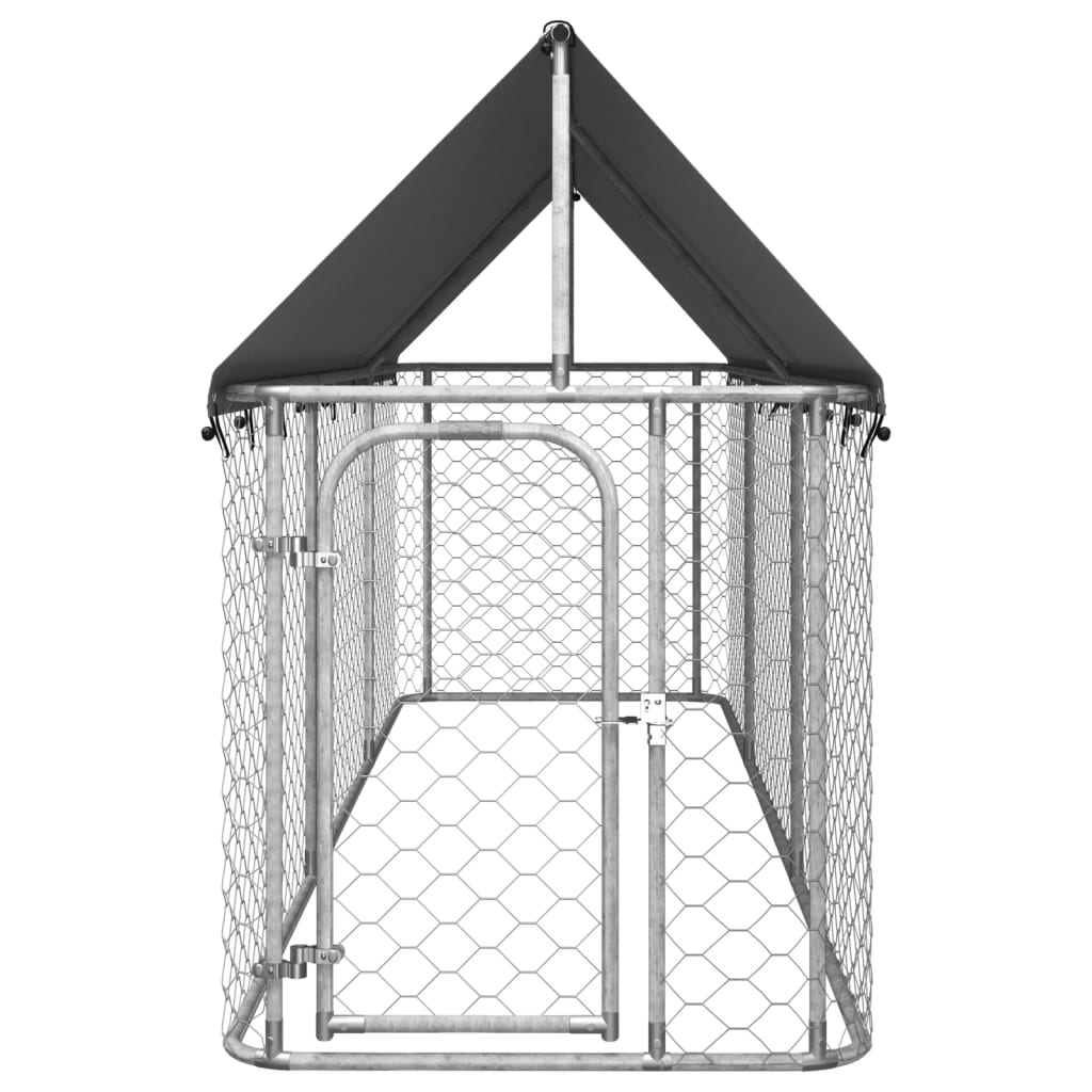 Outdoor Dog Run Kennel with Roof — 400 × 100 × 150 cm