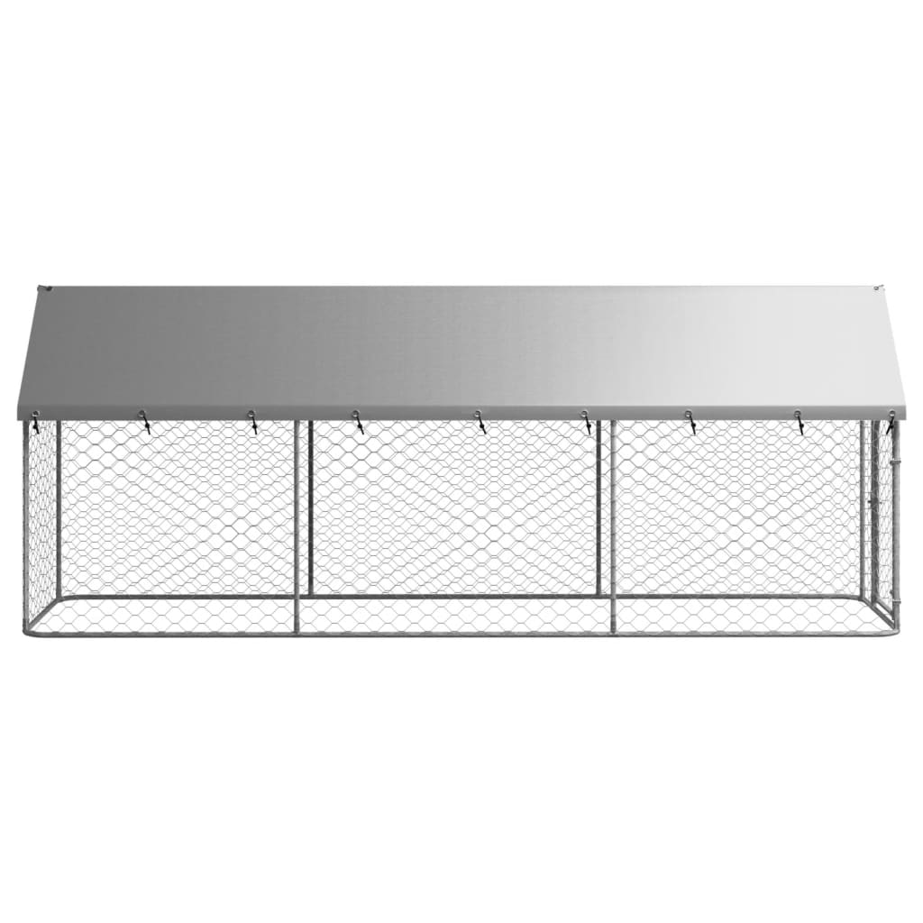Outdoor Dog Run Kennel with Roof — 400 × 100 × 150 cm