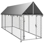 Outdoor Dog Run Kennel with Roof — 400 × 100 × 150 cm