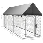 Outdoor Dog Run Kennel with Roof — 400 × 100 × 150 cm