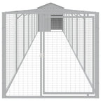 NNEVL Dog House with Roof Light Grey 117x813x123 cm Galvanised Steel