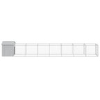 NNEVL Dog House with Roof Light Grey 117x813x123 cm Galvanised Steel