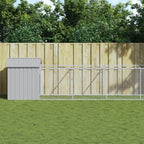NNEVL Dog House with Roof Light Grey 117x813x123 cm Galvanised Steel