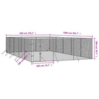 NNEVL Outdoor Dog Kennel Silver 6x10x2 m Galvanised Steel