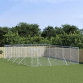 NNEVL Outdoor Dog Kennel Silver 6x10x2 m Galvanised Steel
